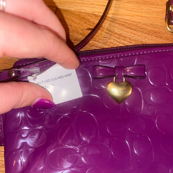 New Purple Coach wristlet purse - Picture 6 of 6